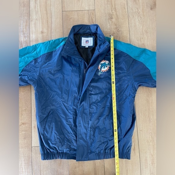 VINTAGE Miami Dolphin NFL Football Jacket Pullover Size XL - Picture 3 of 7
